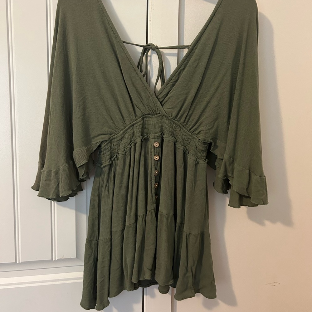 Romper, green, size small